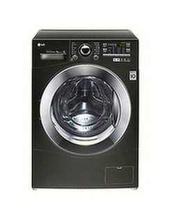 LG F12A8TDA6 Washing Machine, 8kg Load, A+++ Energy Rating, 1200rpm Spin, Black